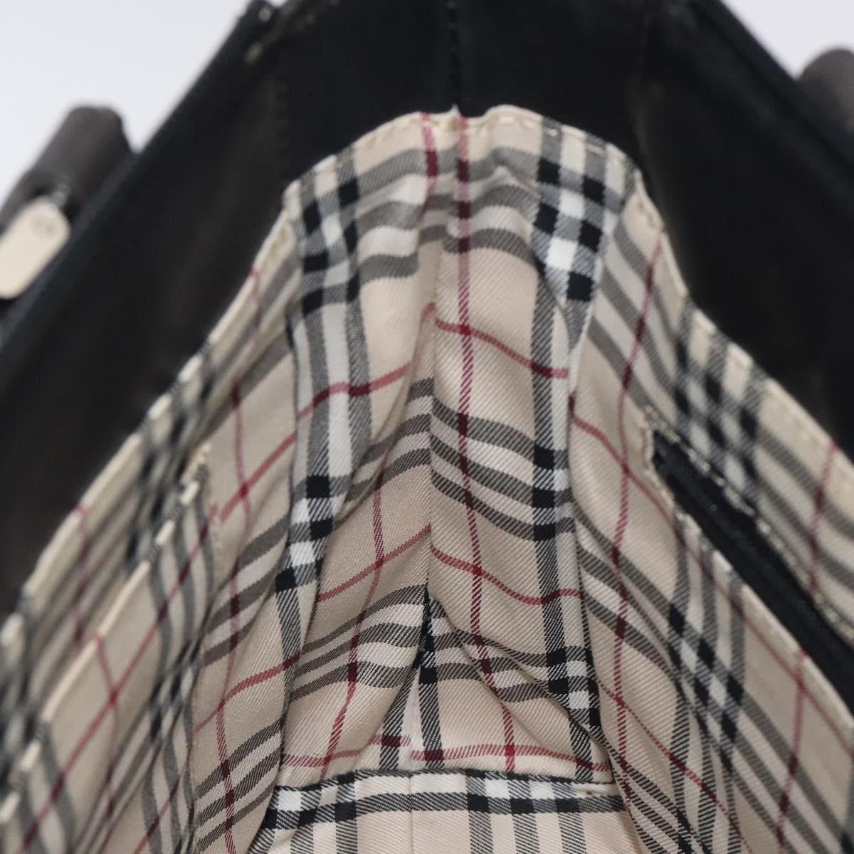 Burberry Vintage Handbag Leather, BLACK, LEATHER, Handbag