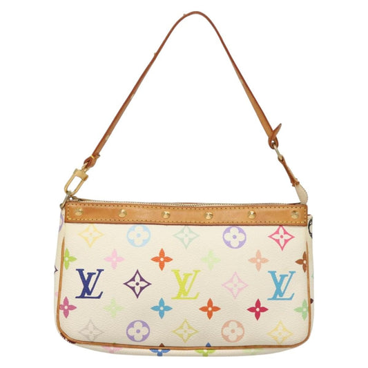 Louis Vuitton Pochette Accessoires Monogram Multicolor, WHITE, CANVAS, Clutche & pouche
