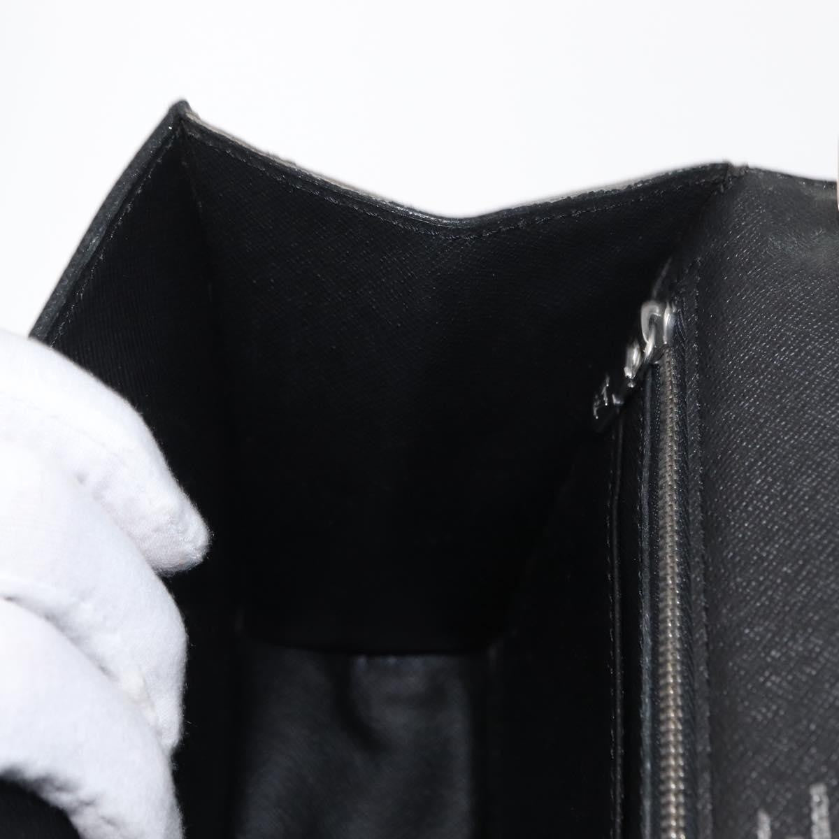 Louis Vuitton Selenga Pochette Taiga Leather, GRAY, LEATHER, Clutche & pouche