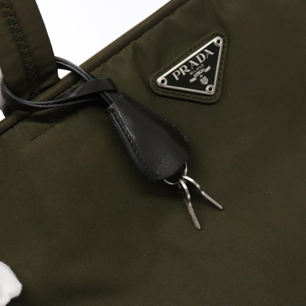 Prada Tote Vitello Daino Vitello Daino, GREEN, NYLON, Tote bag