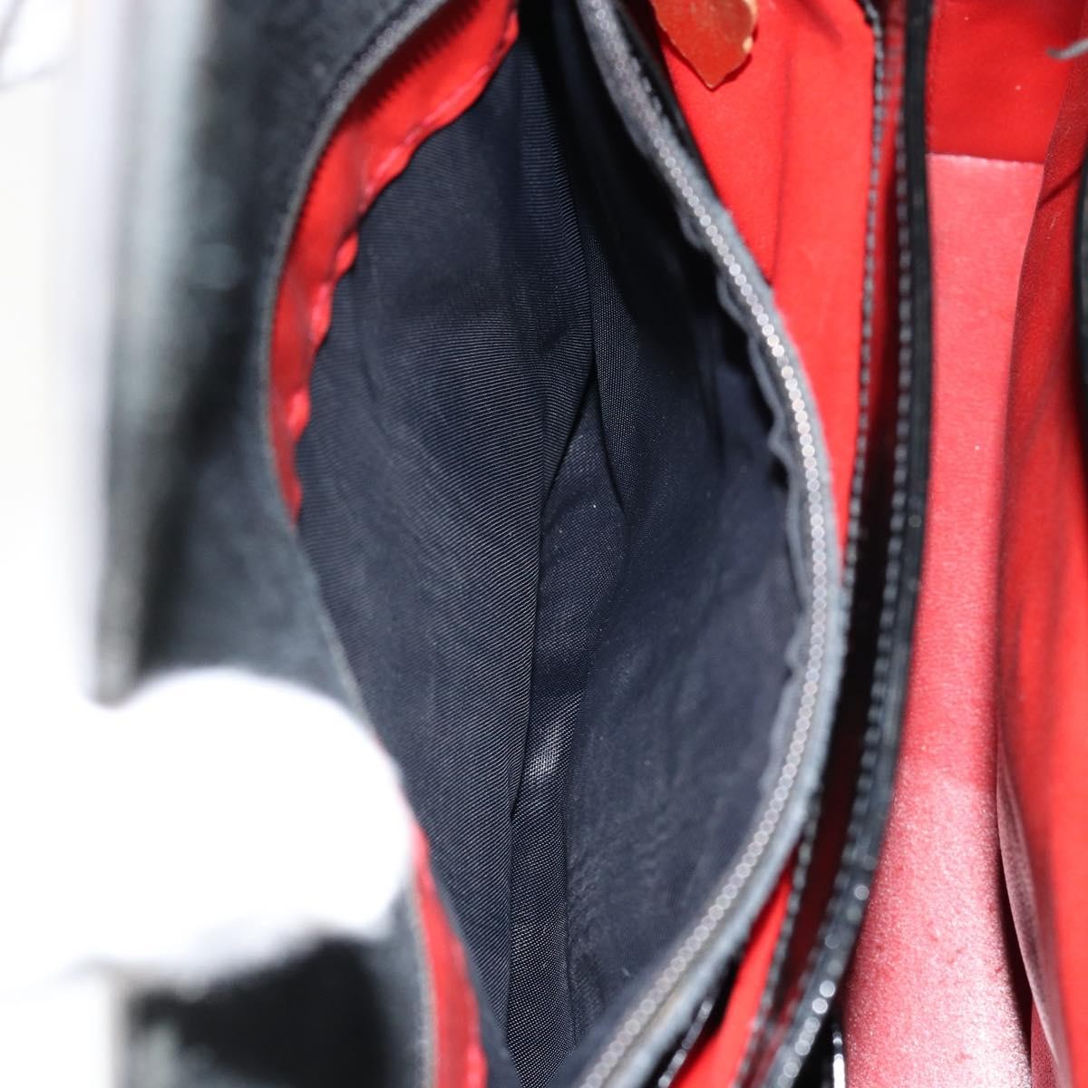 Gucci Vintage Handbag Enamel, BLACK, PATENT_LEATHER, Handbag