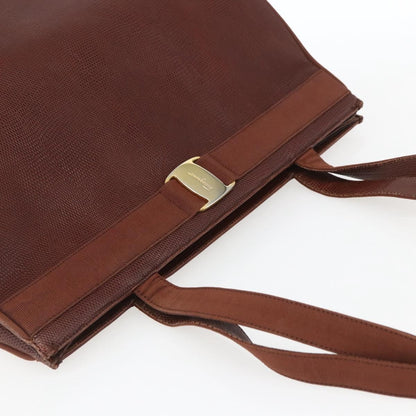 Salvatore Ferragamo Vala Shoulder Bag Leather, BROWN, LEATHER, Shoulder bag