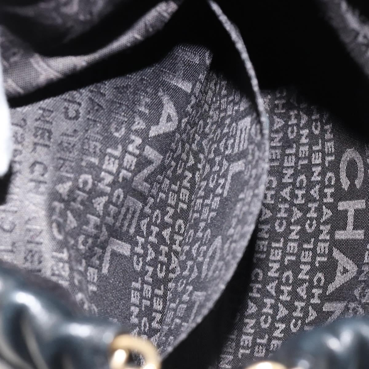 Chanel Chain Tote Leather, Black, Leather, Shoulder Bag