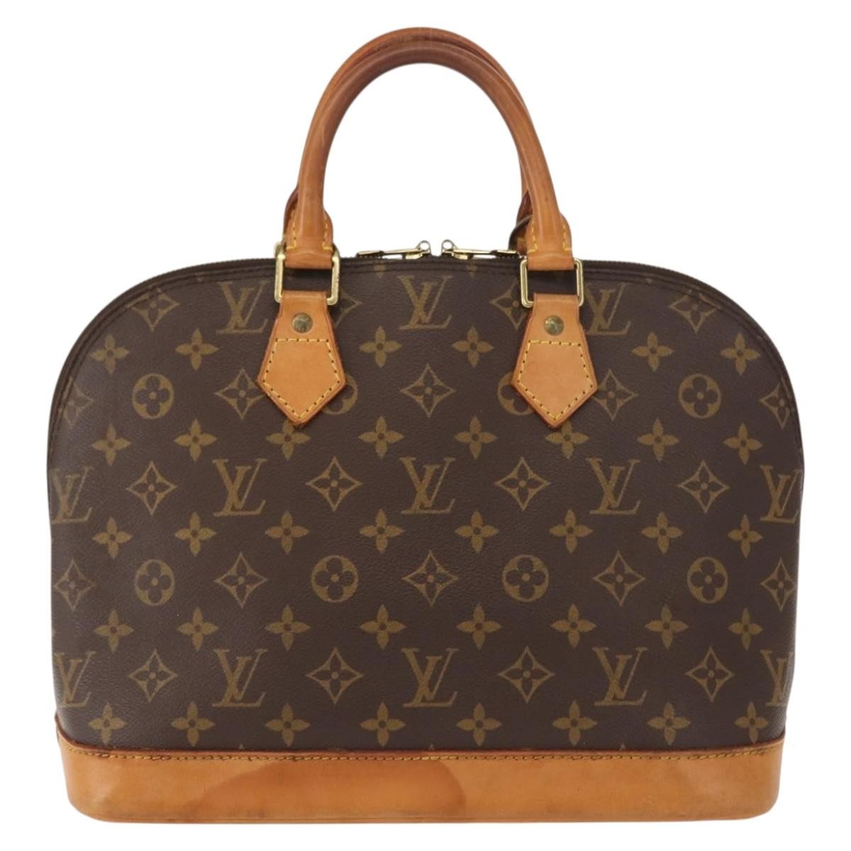 Louis Vuitton Alma Handbag Monogram Canvas, BROWN, CANVAS, Handbag