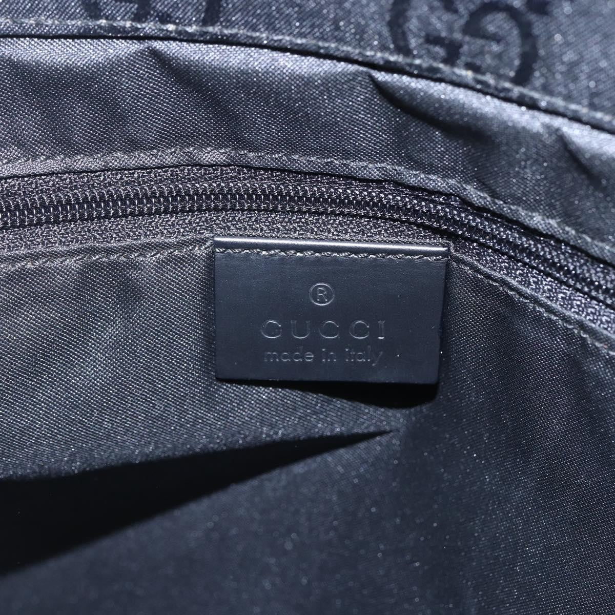 Gucci Vintage Bamboo Handle Tote GG Nylon, BLACK, NYLON, Tote bag