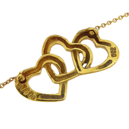 Tiffany & Co. Triple Heart Pendant Necklace 18K Yellow Gold, GOLD, YELLOW_GOLD, Necklace