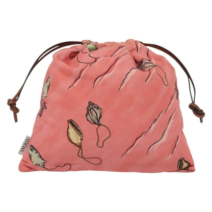 Loewe Drawstring Pouch Printed Canvas, PINK, CANVAS, Clutche & pouche