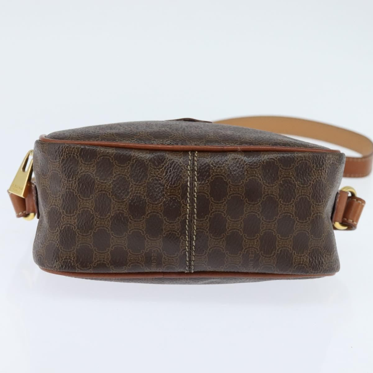 Celine Vintage Macadam Shoulder Bag Canvas, BROWN, CANVAS, Shoulder bag