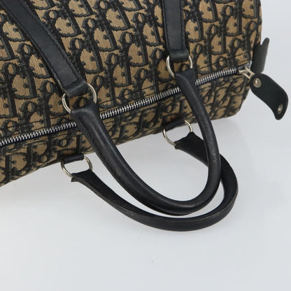 Christian Dior Vintage Trotter Boston Bag Canvas, NAVY, CANVAS, Travel bag