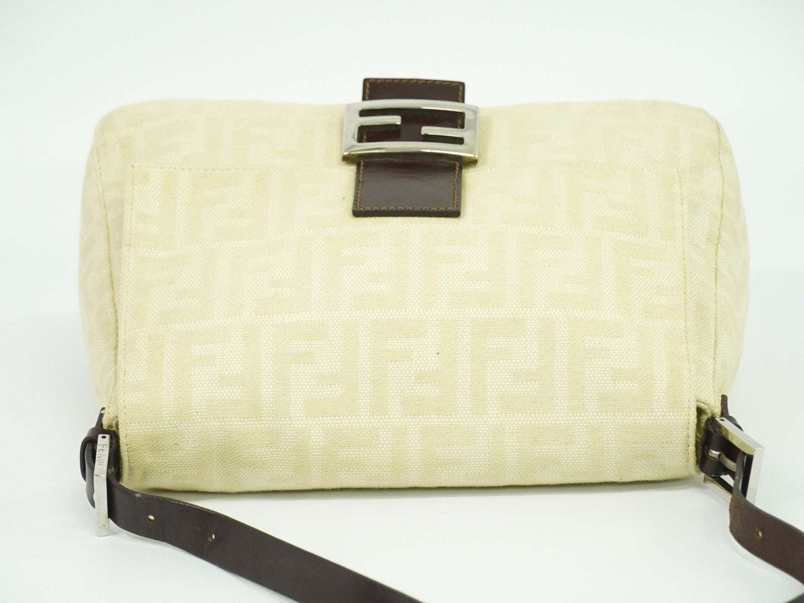 Fendi Mamma Baguette Zucca canvas, BEIGE, CANVAS, Shoulder bag