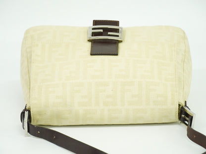 Fendi Mamma Baguette Zucca canvas, BEIGE, CANVAS, Shoulder bag