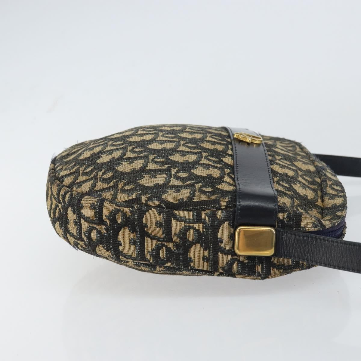Christian Dior Vintage Trotter Shoulder Bag Canvas, NAVY, CANVAS, Shoulder bag