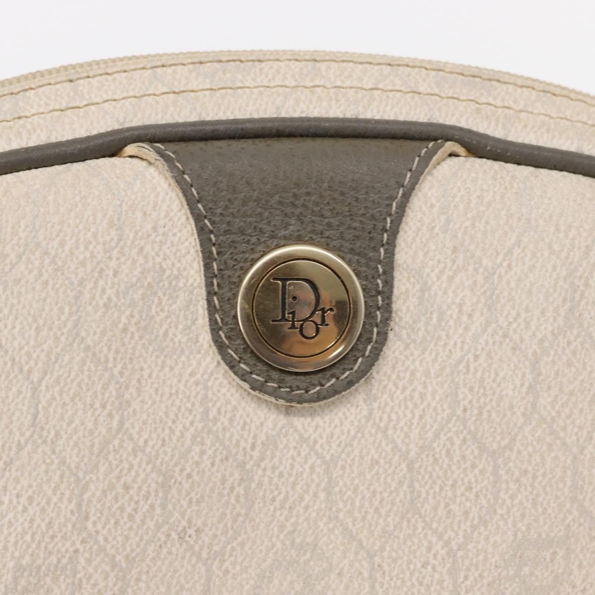 Christian Dior Vintage Honeycomb Shoulder Bag Canvas, WHITE, CANVAS, Shoulder bag