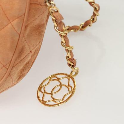 Chanel Coco Charm Wristlet Pouch Multicolor Canvas, ORANGE, SUEDE, Clutche & pouche