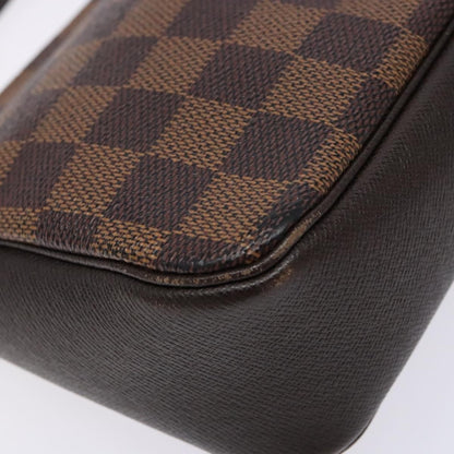 Louis Vuitton Trousse Make Up Bag Damier, BROWN, CANVAS, Clutche & pouche