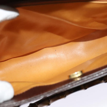 Gucci Bamboo Handle Tote Leather, BROWN, LEATHER, Tote bag