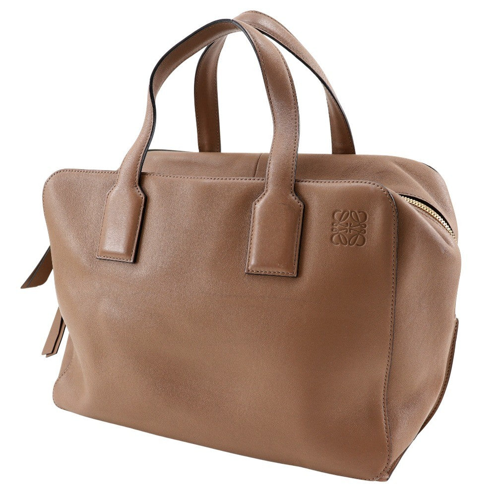 Loewe Goya Weekender Bag Leather, BROWN, LEATHER, Travel bag