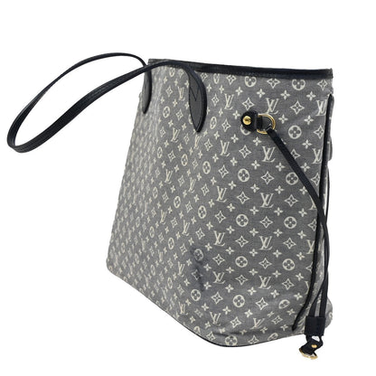 Louis Vuitton Neverfull Tote Monogram Idylle, GRAY, CANVAS, Tote bag