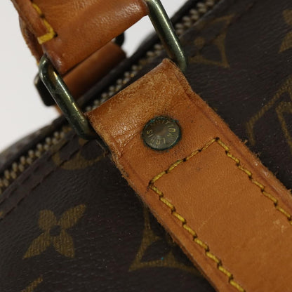 Louis Vuitton Keepall Bandouliere Bag Monogram Canvas, BROWN, CANVAS, Travel bag