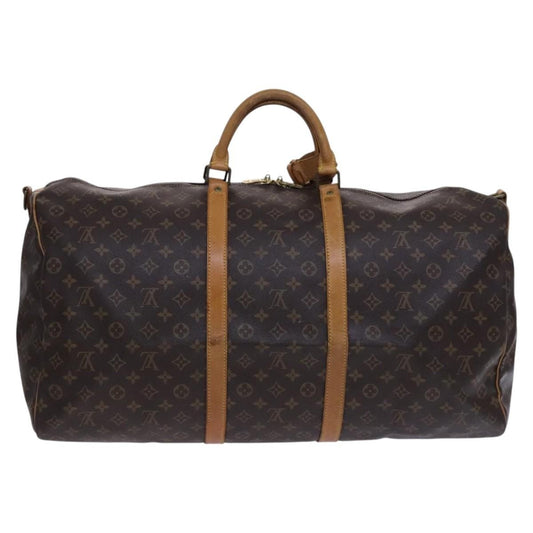 Louis Vuitton Keepall Bandouliere Bag Monogram Canvas, BROWN, CANVAS, Travel bag