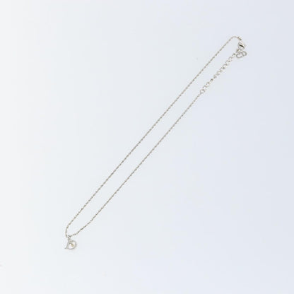 Christian Dior D logo Pendant Necklace Metal, SILVER, METAL, Necklace