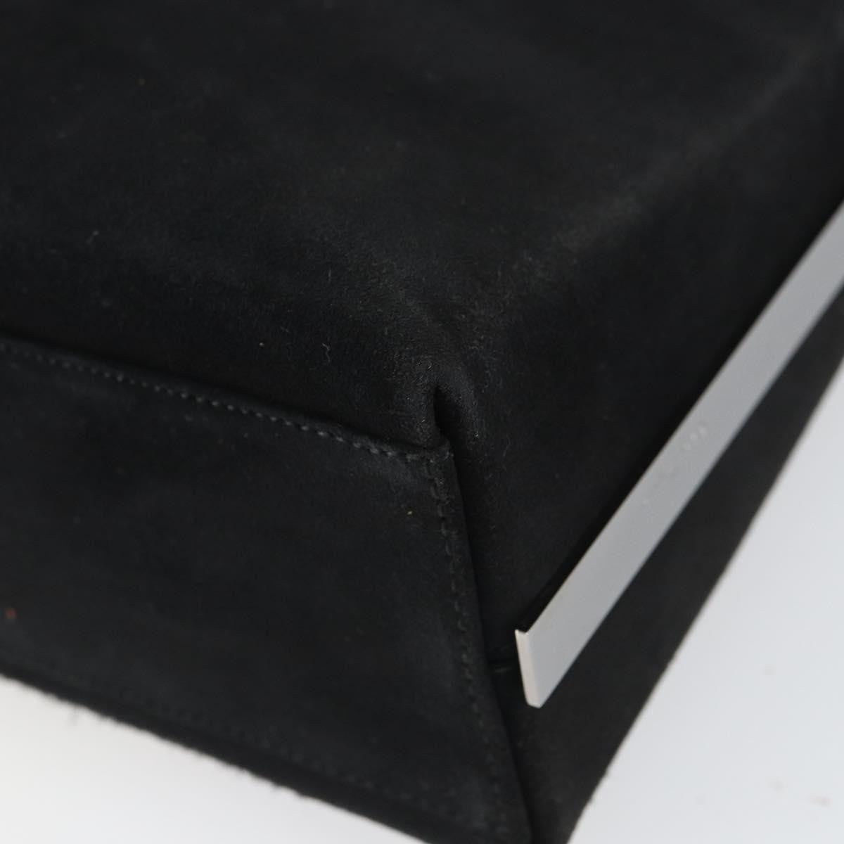 Salvatore Ferragamo Vintage Shoulder Bag Suede, BLACK, SUEDE, Shoulder bag