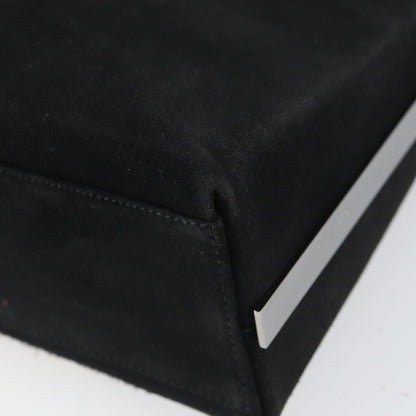 Salvatore Ferragamo Vintage Shoulder Bag Suede, BLACK, SUEDE, Shoulder bag