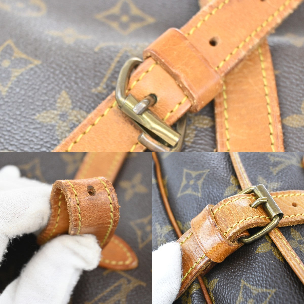 Louis Vuitton Saumur Handbag Monogram Canvas, BROWN, CANVAS, Shoulder bag