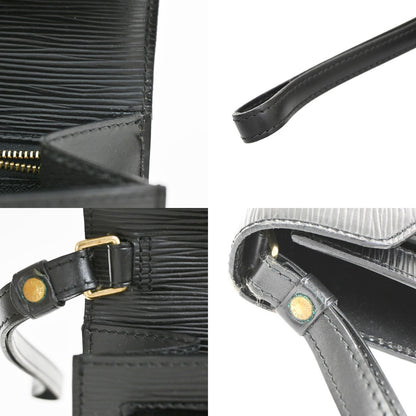 Louis Vuitton Dragonne Pochette Epi Leather, Black, Leather, Clutch