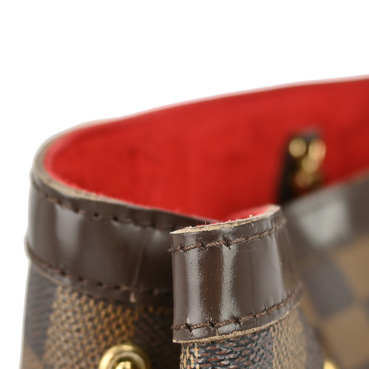 Louis Vuitton Hampstead Handbag Damier, Brown, Canvas, Handbag
