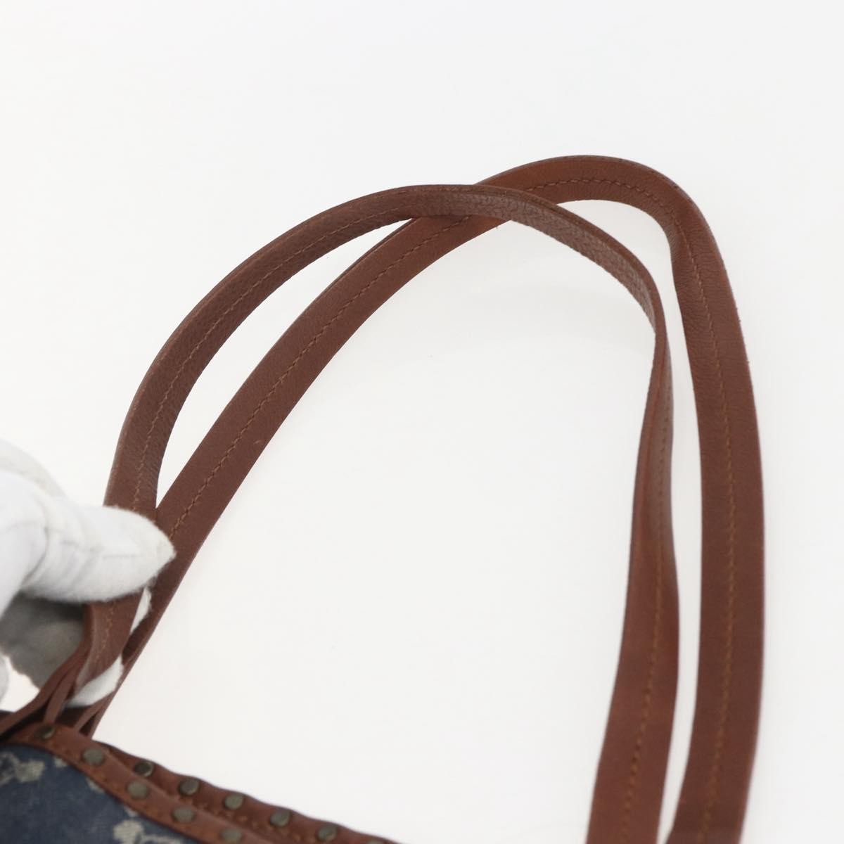 Celine Vintage Macadam Tote bag Canvas, BLUE, CANVAS, Tote bag