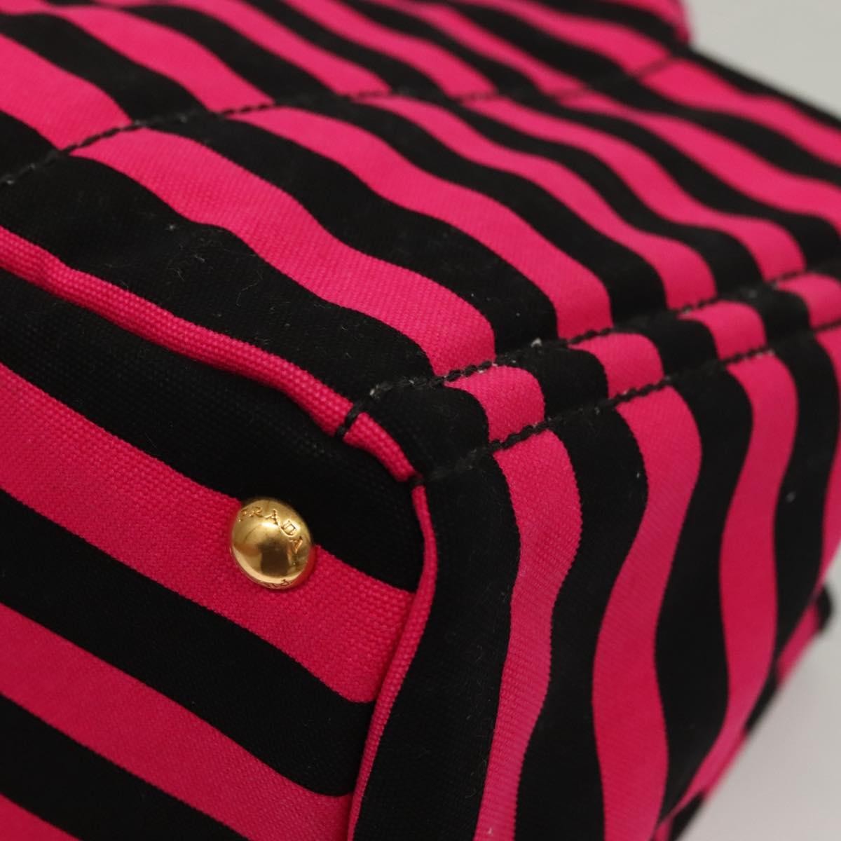 Prada Canapa Open Tote Canvas, BLACK, CANVAS, Tote bag