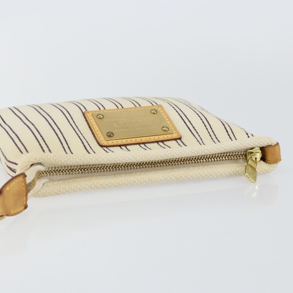 Louis Vuitton Antigua Pouch Canvas, BEIGE, CANVAS, Clutche & pouche