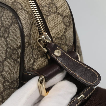 Gucci Front Zip Messenger GG Coated Canvas, BEIGE, CANVAS, Shoulder bag