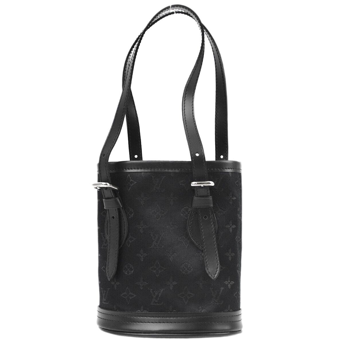 Louis Vuitton Bucket Bag Monogram Satin, BLACK, SATIN, Handbag