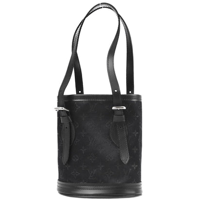 Louis Vuitton Bucket Bag Monogram Satin, BLACK, SATIN, Handbag