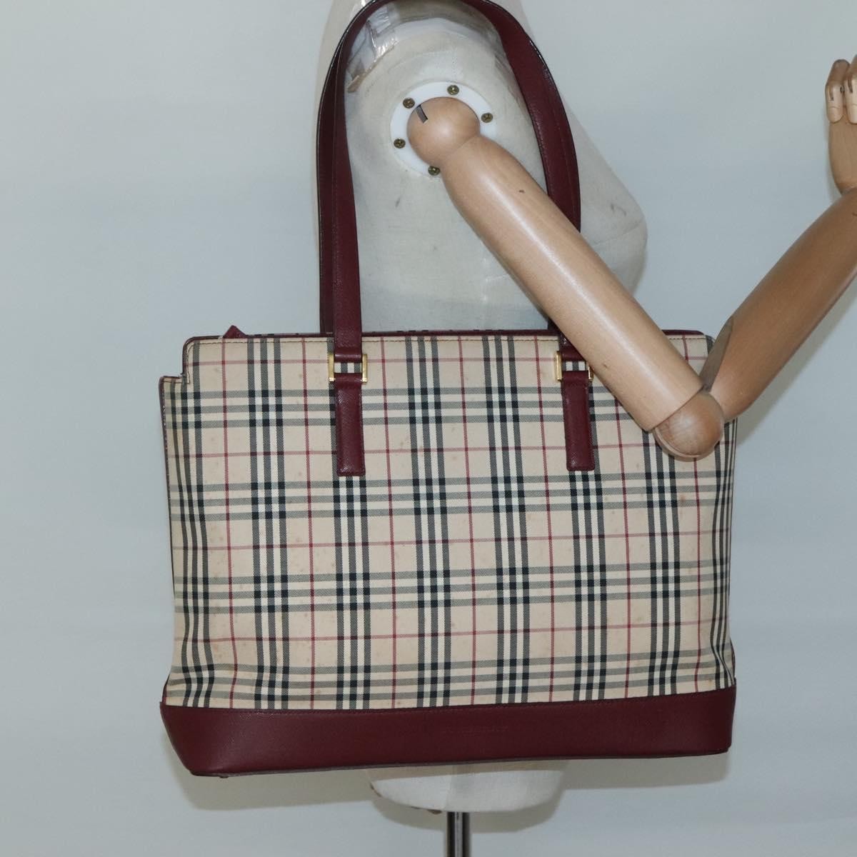 Burberry Nova Check Tote canvas check pattern, BEIGE, CANVAS, Tote bag