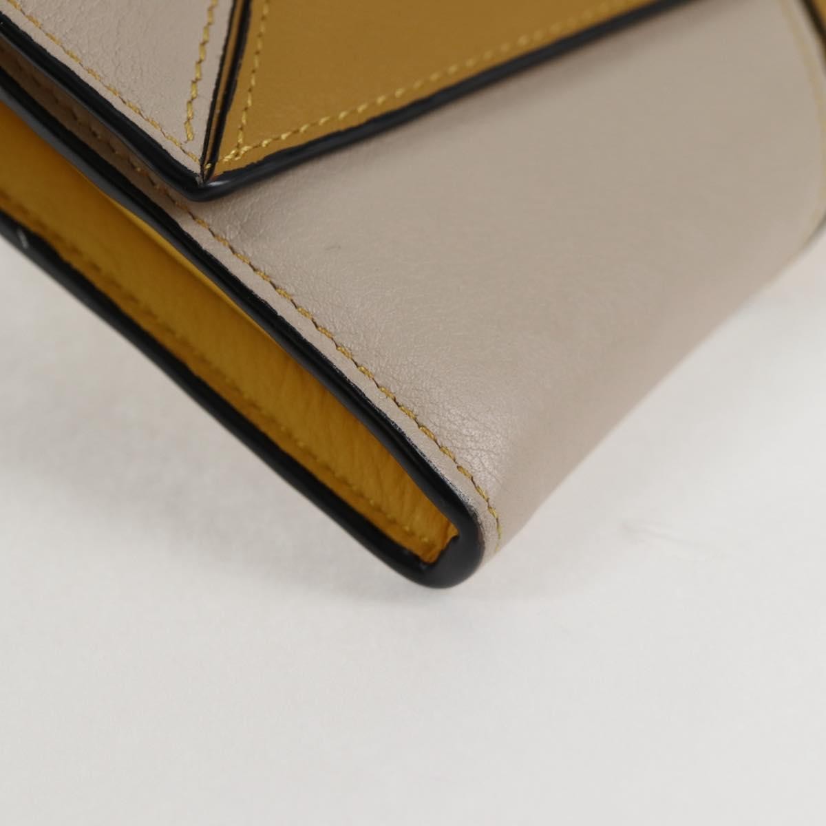 Loewe Puzzle Zip Wallet Leather, YELLOW, LEATHER, Wallets