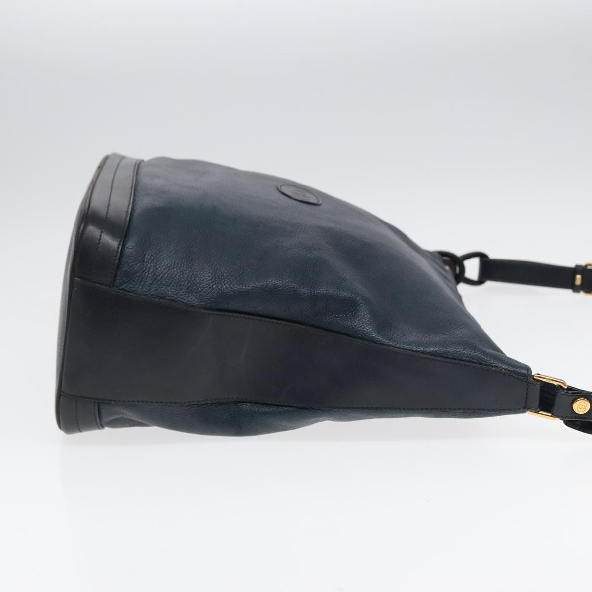 Gucci Vintage Shoulder Bag Leather, NAVY, LEATHER, Shoulder bag