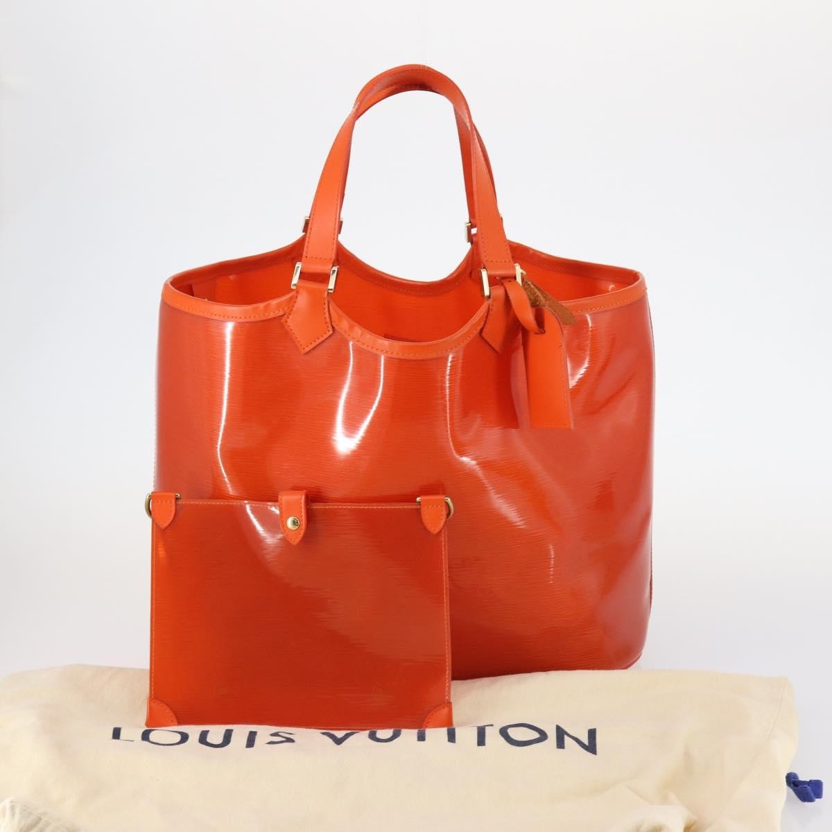 Louis Vuitton Plage Lagoon Bay Handbag Vinyl Epi Leather, ORANGE, LEATHER, Tote bag