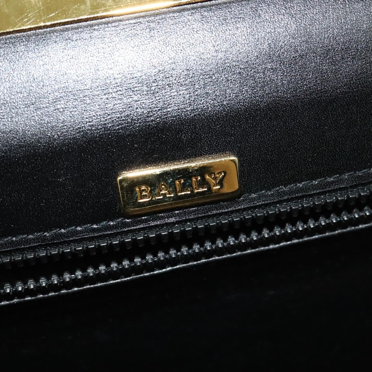 Bally Vintage Handbag Leather, BLACK, LEATHER, Handbag