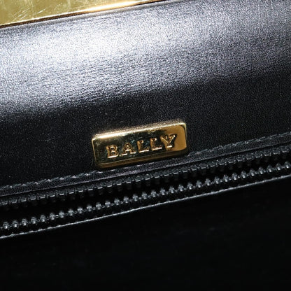 Bally Vintage Handbag Leather, BLACK, LEATHER, Handbag