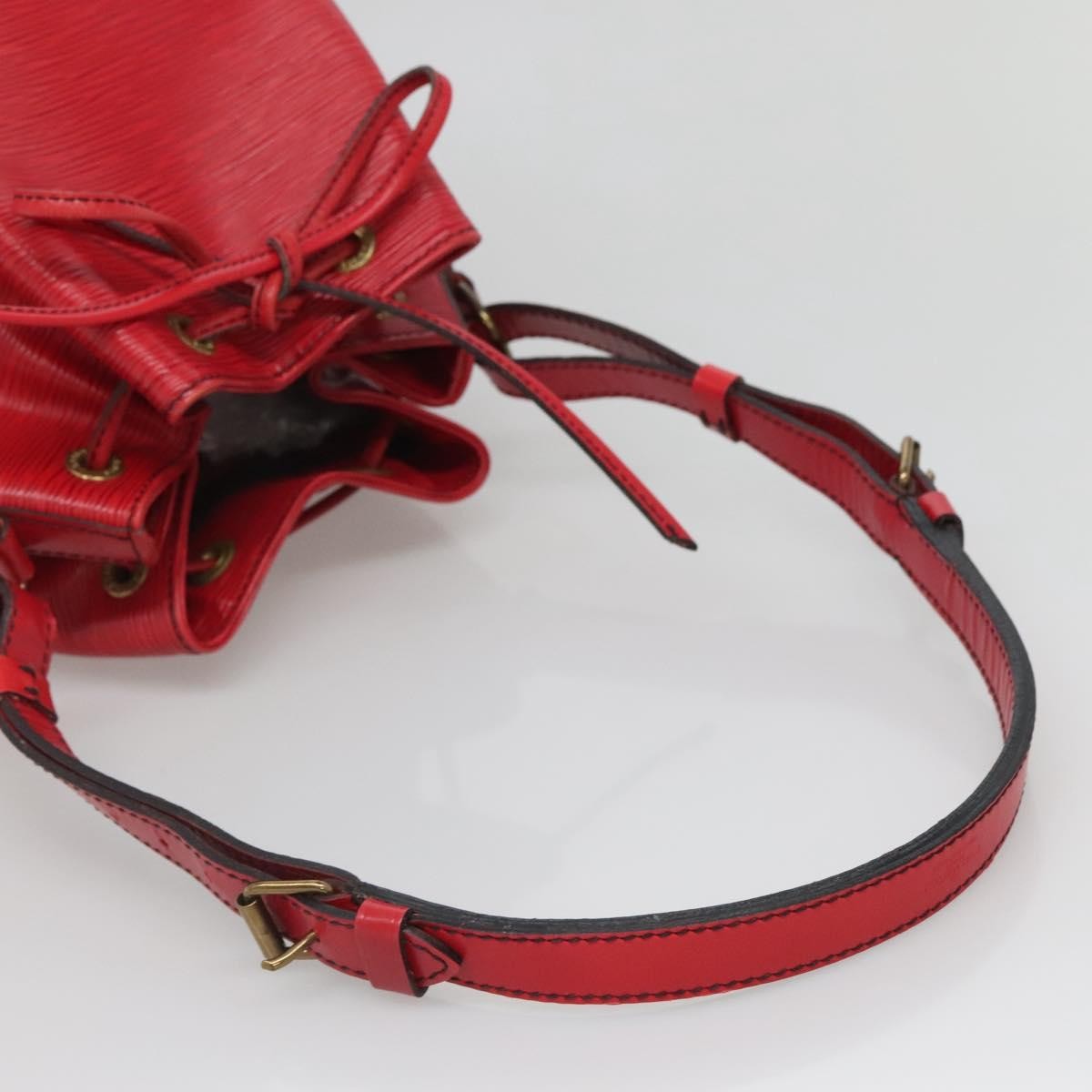 Louis Vuitton Bicolor Petit Noe Handbag Epi Leather, RED, LEATHER, Shoulder bag