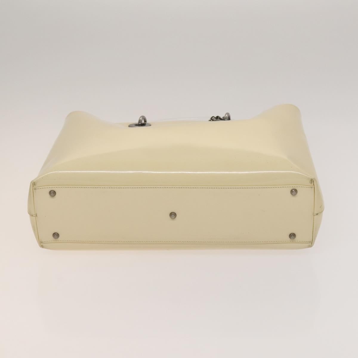 Christian Dior Vintage Lady Dior Patent Patent leather, BEIGE, PATENT_LEATHER, Handbag