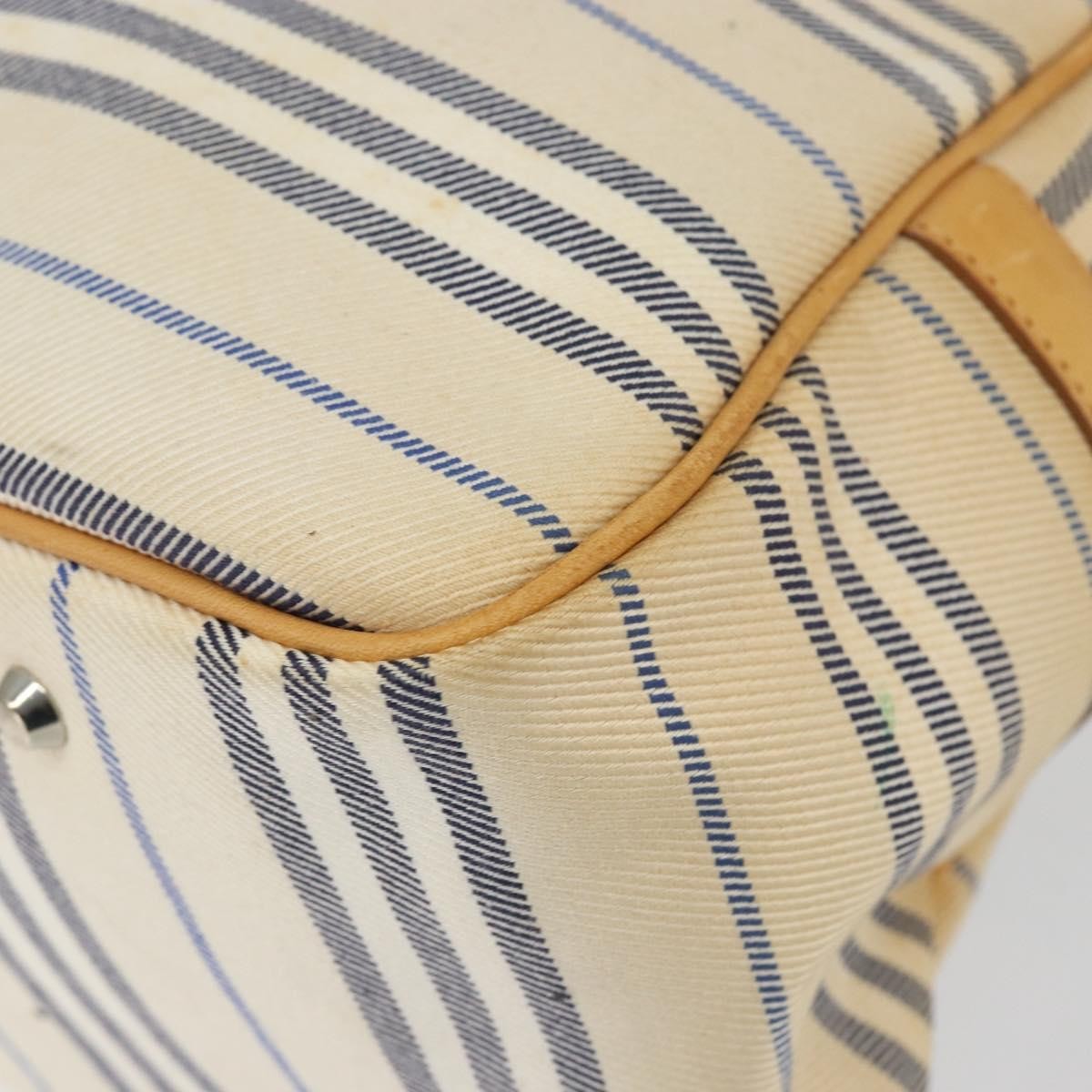 Burberry Vintage Handbag Canvas, WHITE, CANVAS, Handbag