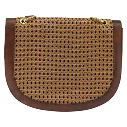 Stella McCartney Flap Shoulder Bag Polyester, BROWN, POLYESTER, Shoulder bag