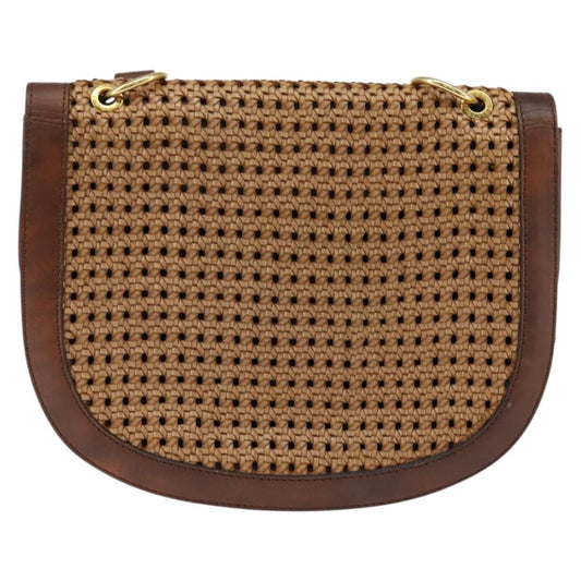 Stella McCartney Flap Shoulder Bag Polyester, BROWN, POLYESTER, Shoulder bag