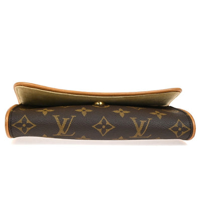 Louis Vuitton Twin Handbag Monogram Canvas, Brown, Leather, Clutch