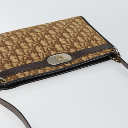 Christian Dior Vintage Trotter Shoulder Bag Canvas, BROWN, CANVAS, Shoulder bag