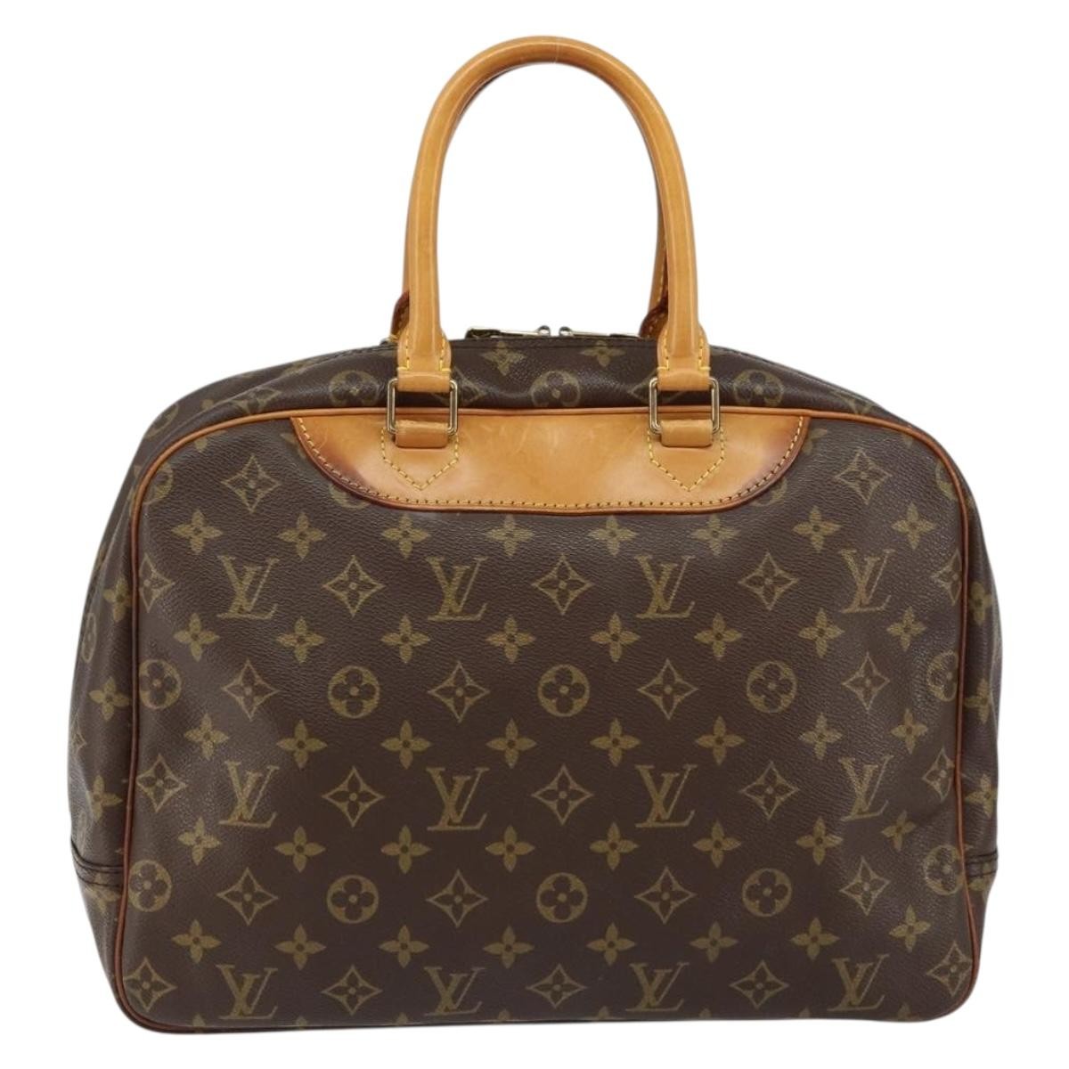 Louis Vuitton Deauville Handbag Monogram Canvas, BROWN, CANVAS, Handbag